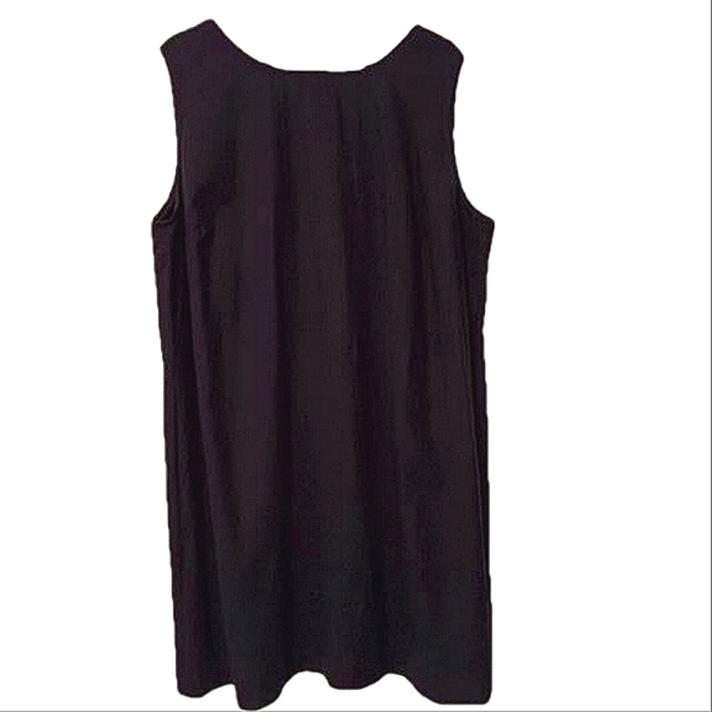 Talbots Women's Classic Black Wool Sleeveless Zip Back Shift‎ Dress